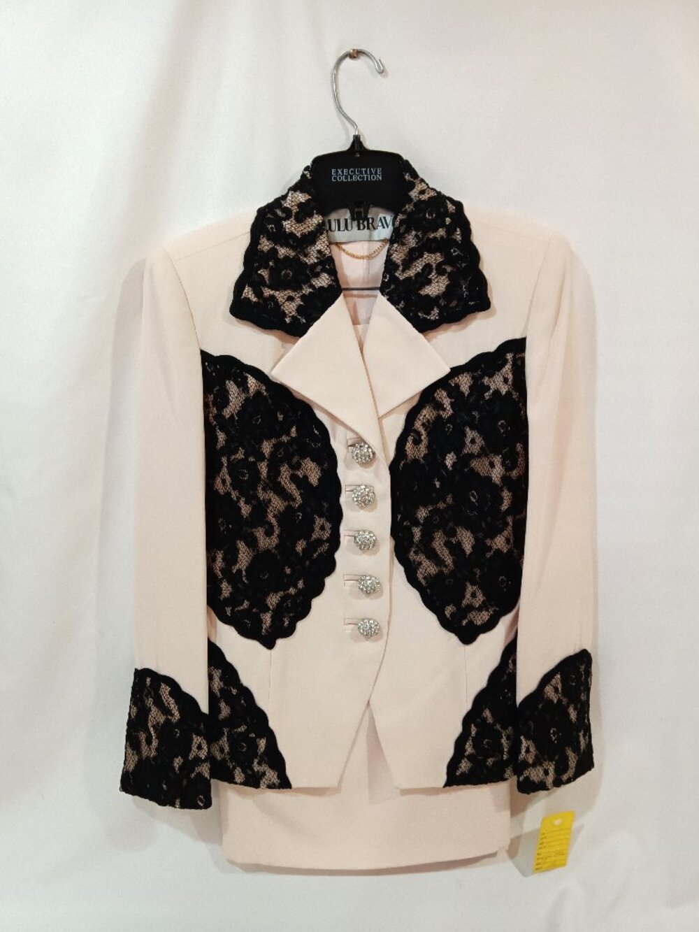 Lulu Bravo Skirt Suit Size 4 (S) Vintage Women 2 Piece Outfit NWT Pale Pink